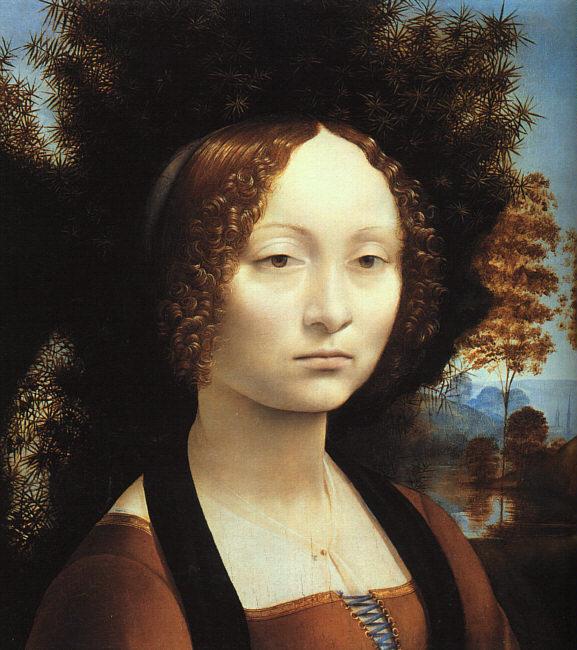  Leonardo  Da Vinci Portrait of Ginerva de'Benci-u oil painting image